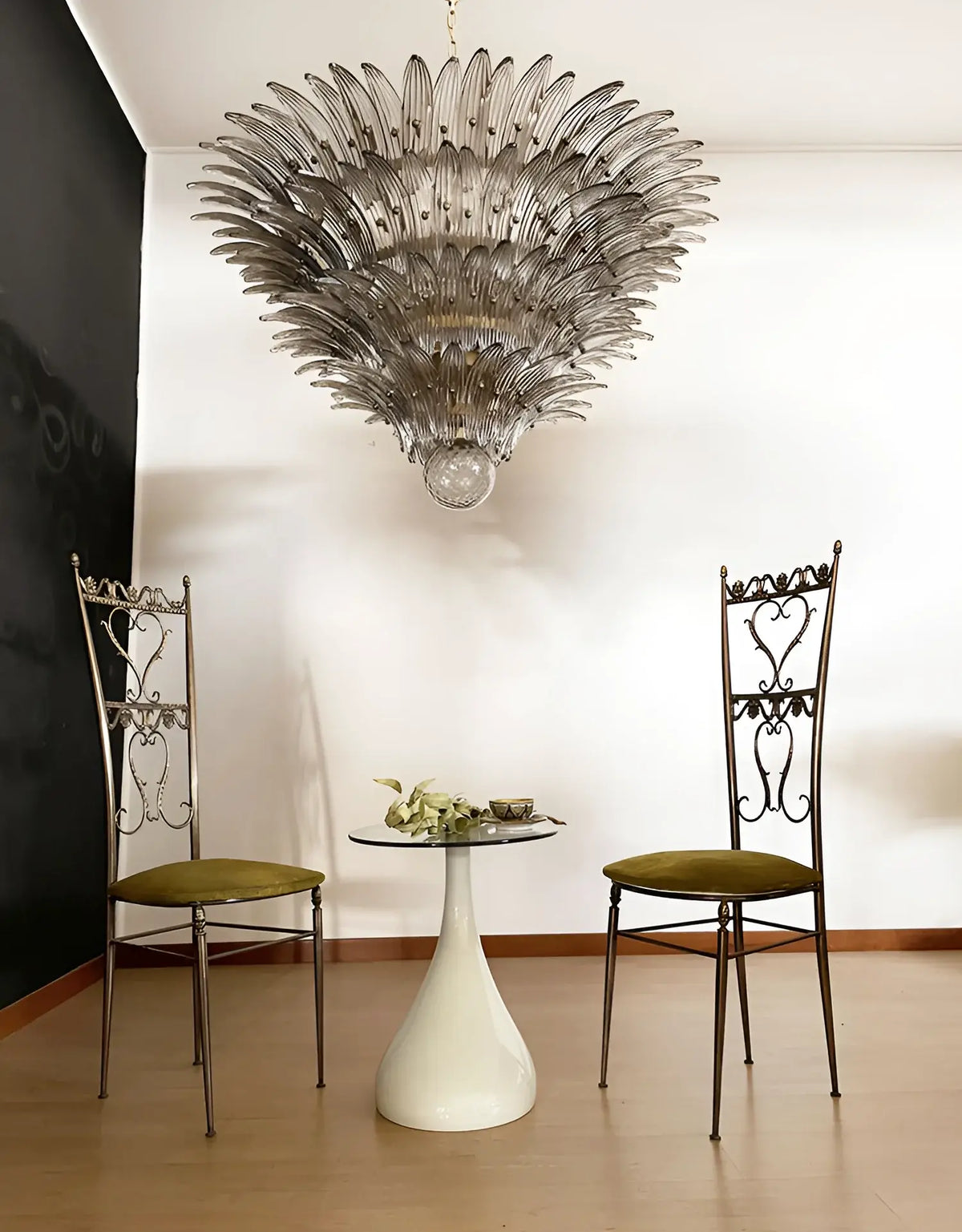Murano Palmette Smoked Chandelier Glass - view 8