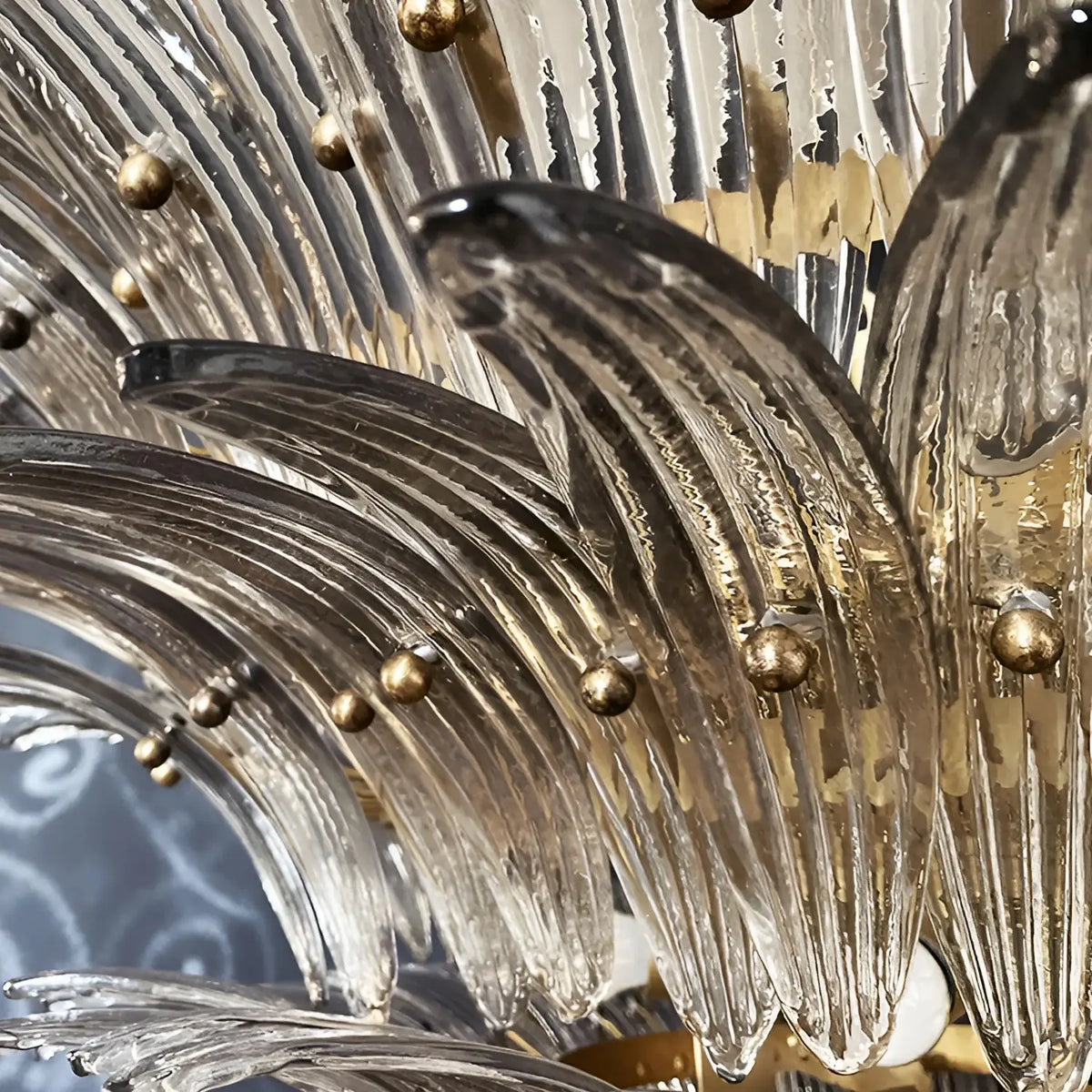 Murano Palmette Smoked Chandelier Glass - view 15