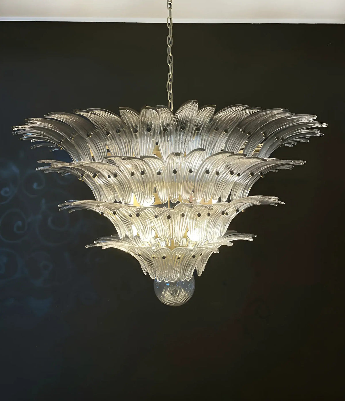 Murano Palmette Smoked Chandelier Glass - view 9
