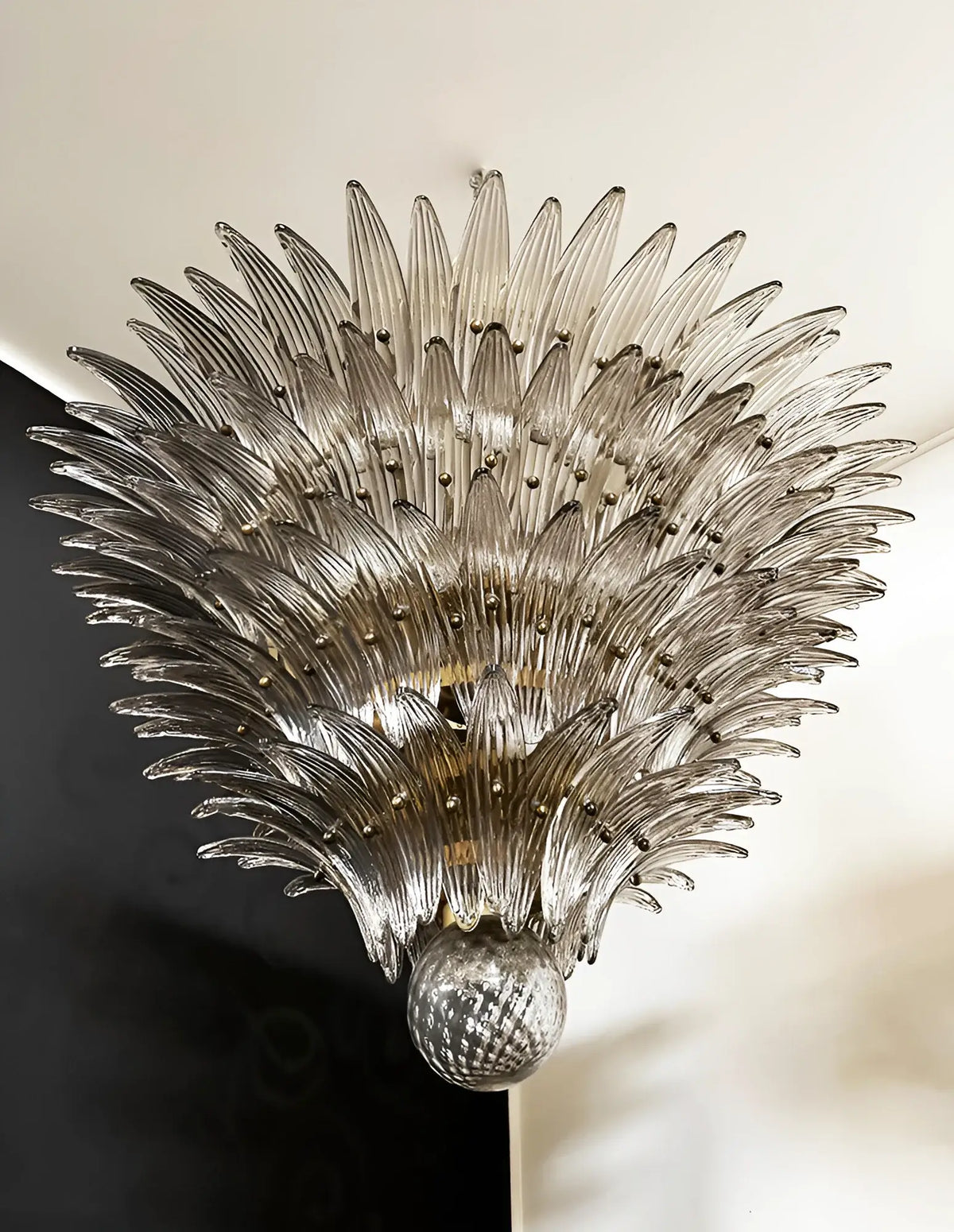 Murano Palmette Smoked Chandelier Glass - view 12