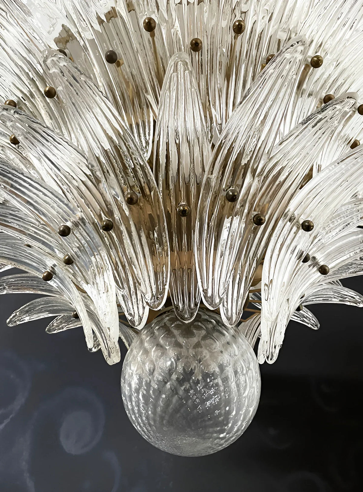 Murano Palmette Transparent Chandelier