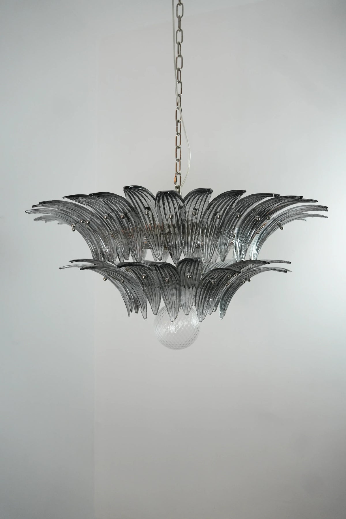 Murano Palmette Smoked Chandelier