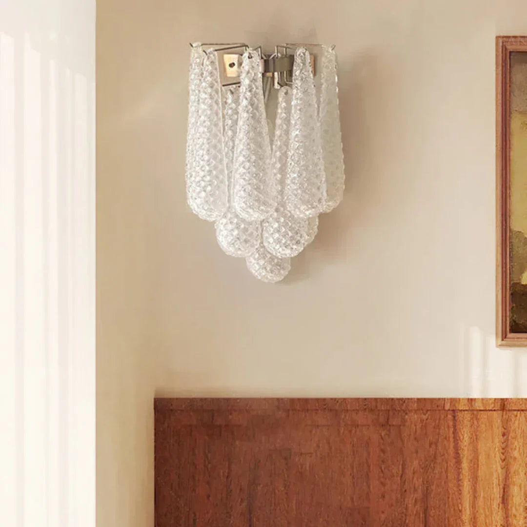 Murano Petals White Wall Light