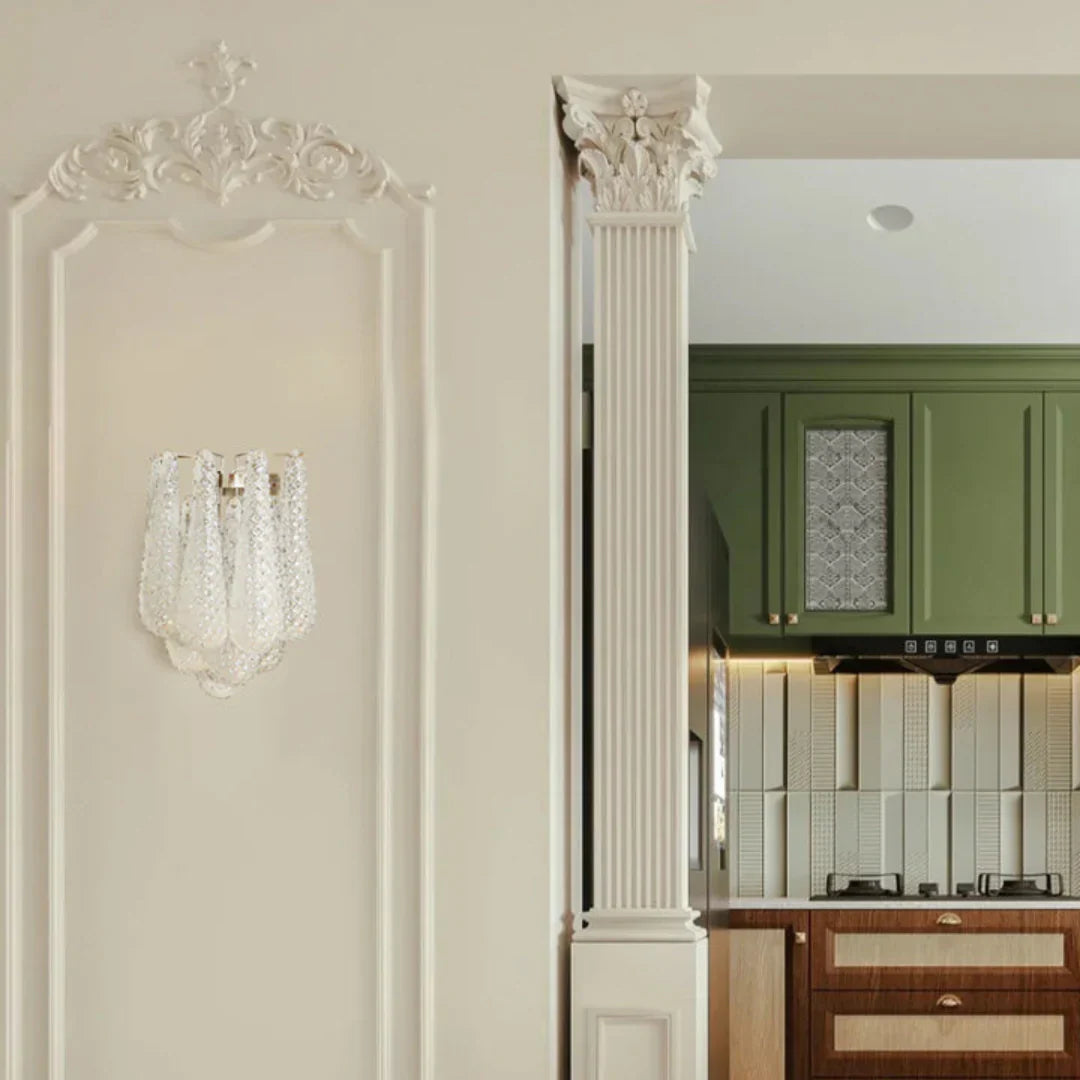 Murano Petals White Wall Light