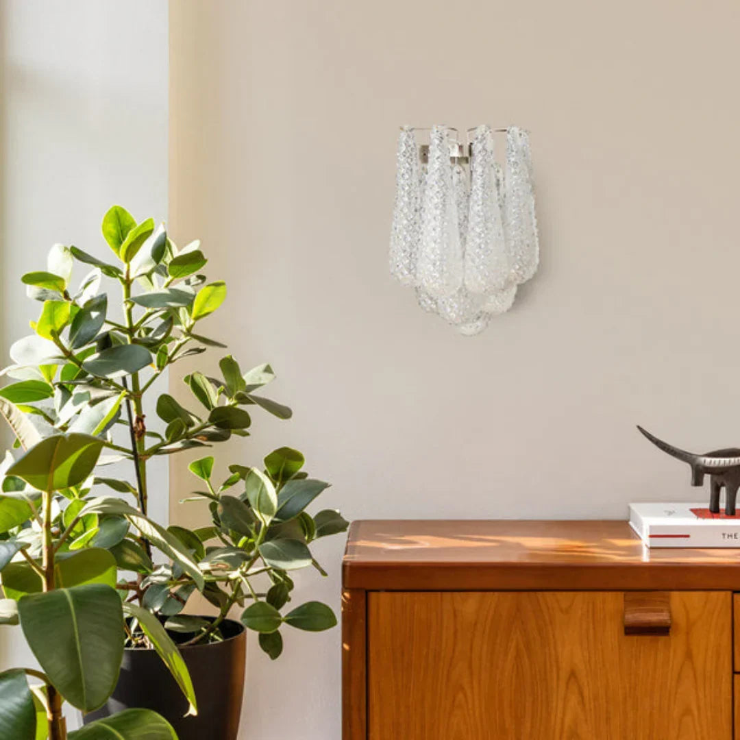 Murano Petals White Wall Light