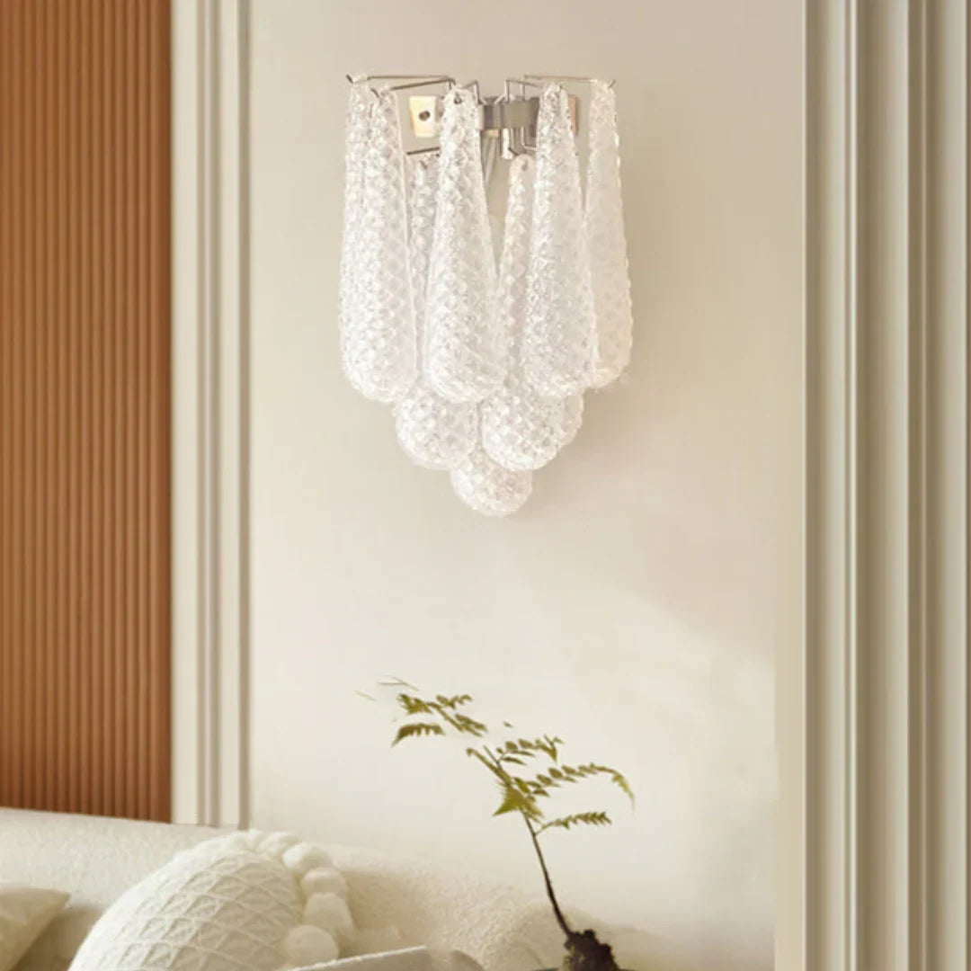 Murano Petals White Wall Light