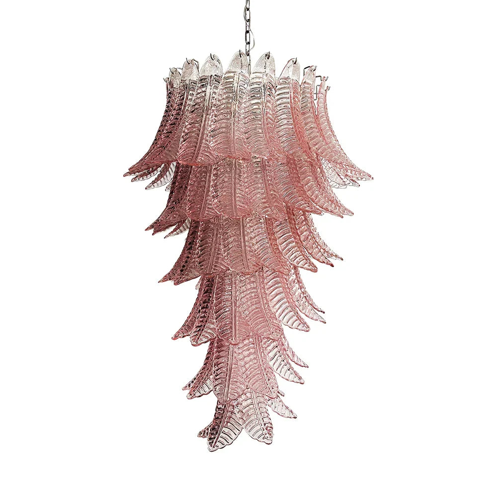 Murano Pink Felch Spiral Chandelier - view 22