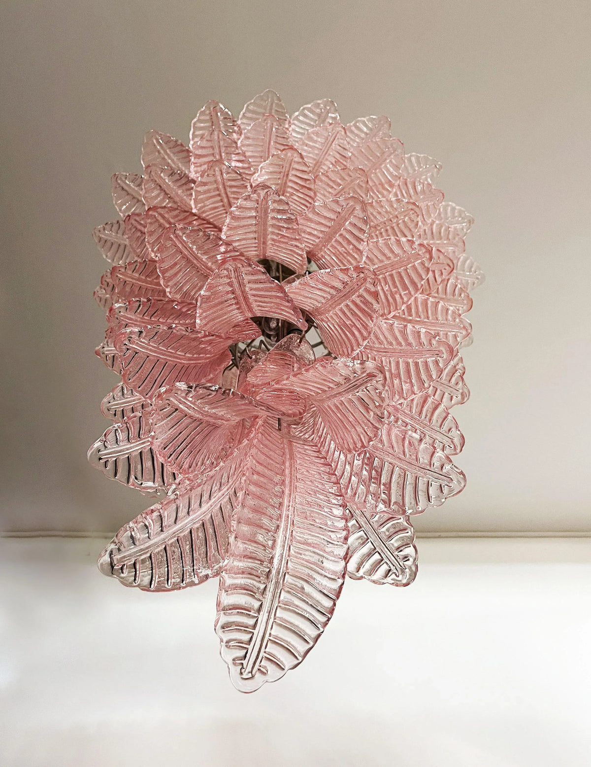 Murano Pink Felch Spiral Chandelier - view 16
