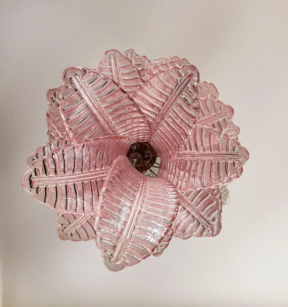 Murano Pink Felch Spiral Chandelier - view 18