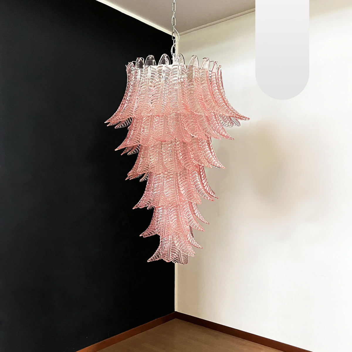 Murano Pink Felch Spiral Chandelier - view 20