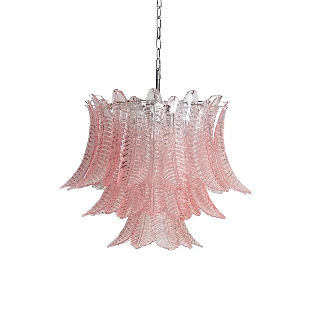 Murano Pink Ferns Glass Chandelier - view 16