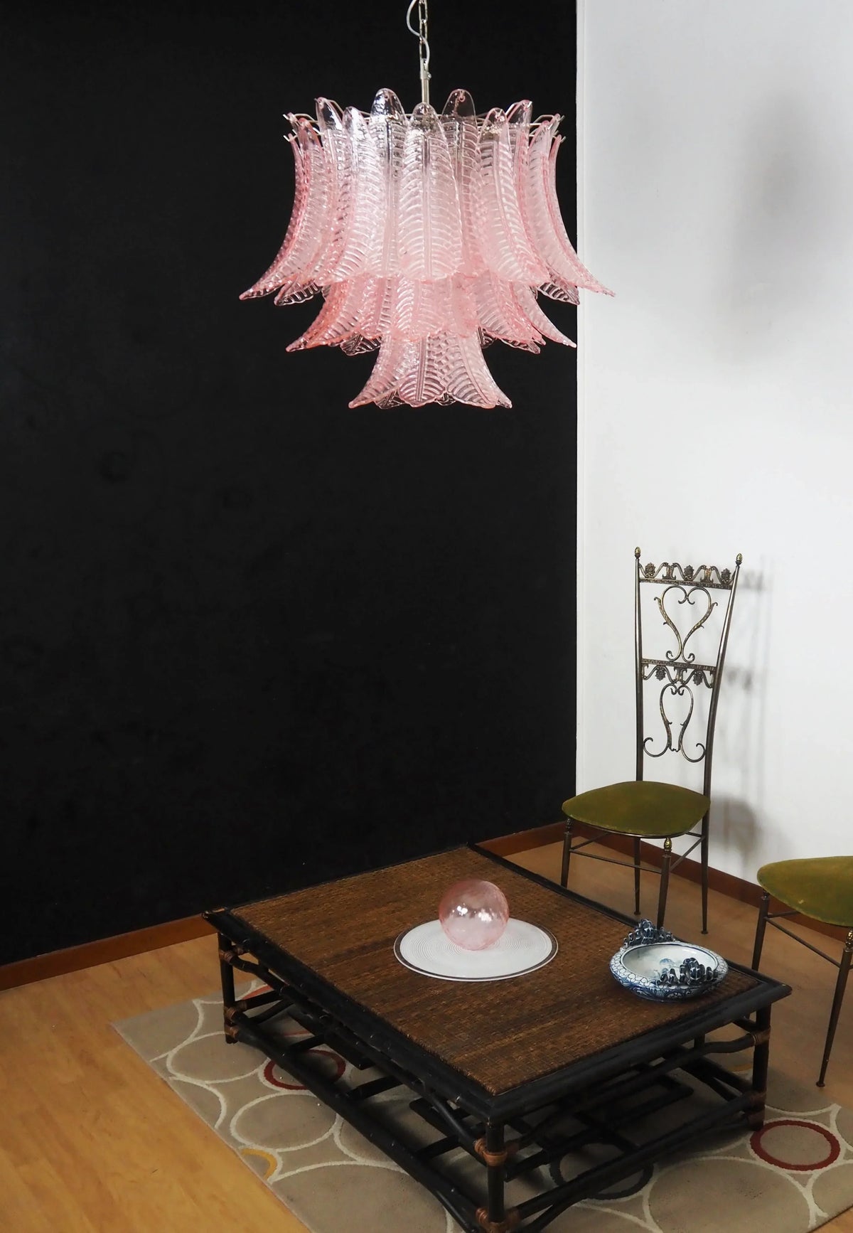 Murano Pink Ferns Glass Chandelier - view 5
