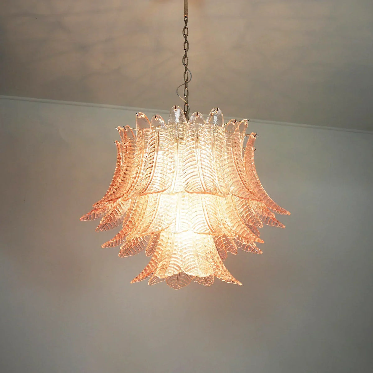 Murano Pink Ferns Glass Chandelier - view 12