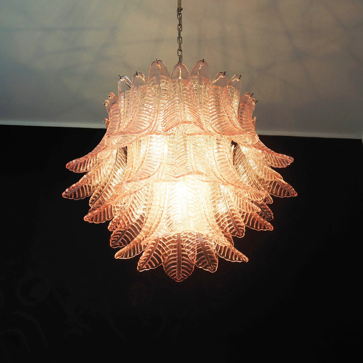 Murano Pink Ferns Glass Chandelier - view 9