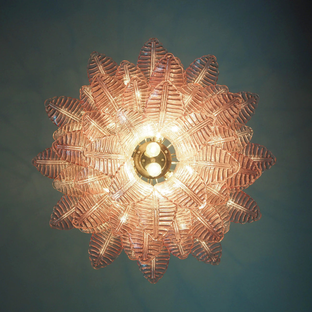 Murano Pink Ferns Glass Chandelier - view 11