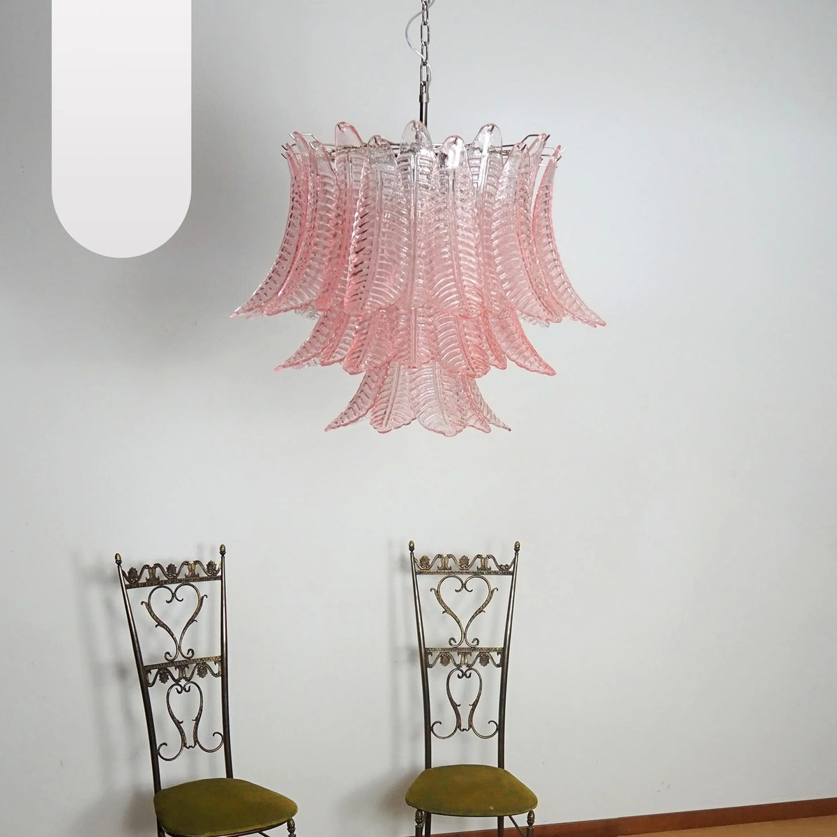 Murano Pink Ferns Glass Chandelier - view 14