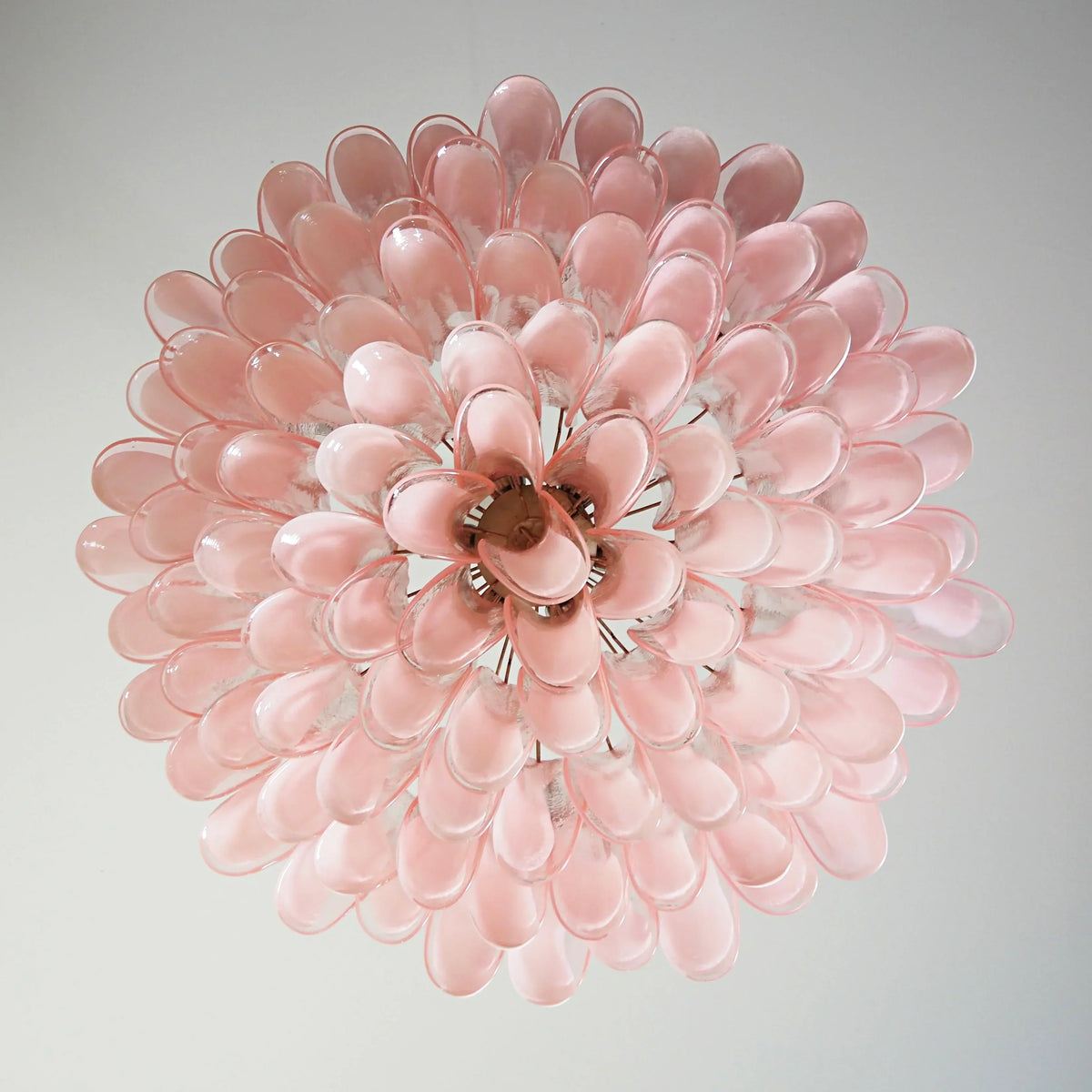 Murano Pink Glass Petal Chandelier - view 11