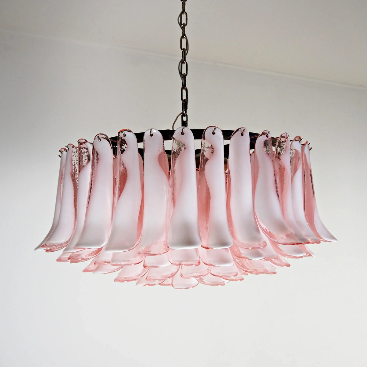 Murano Pink Glass Petal Chandelier - view 9