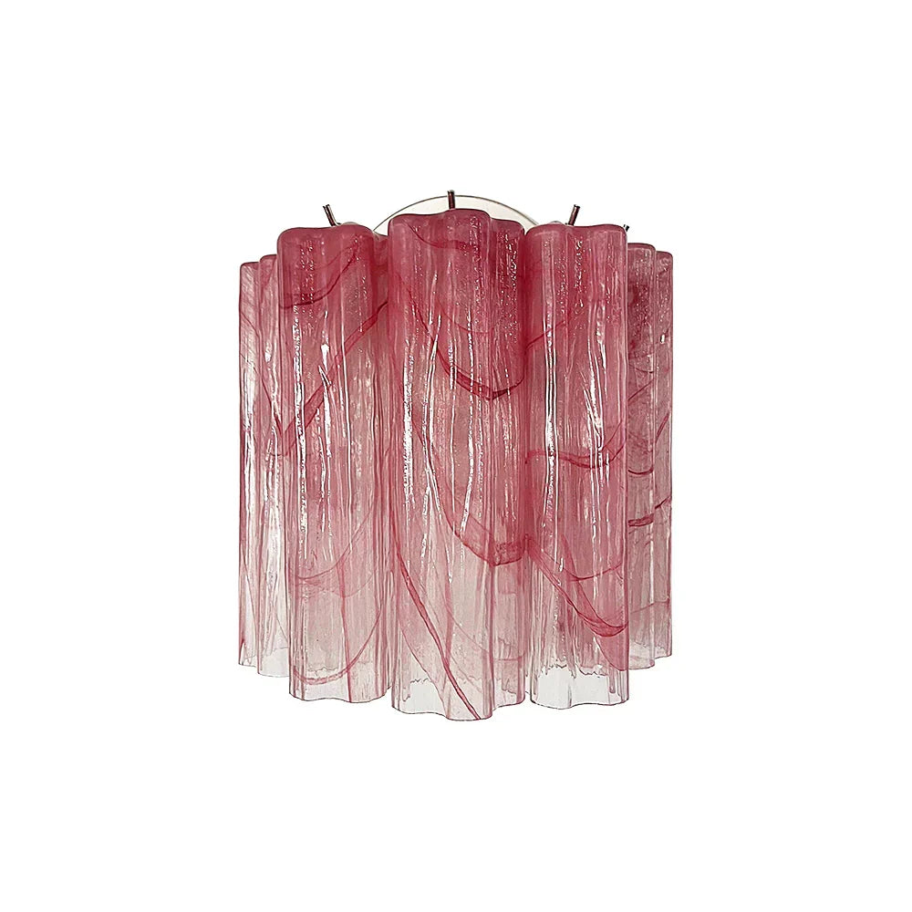 Murano Pink Glass Tube Wall Lamp - view 3