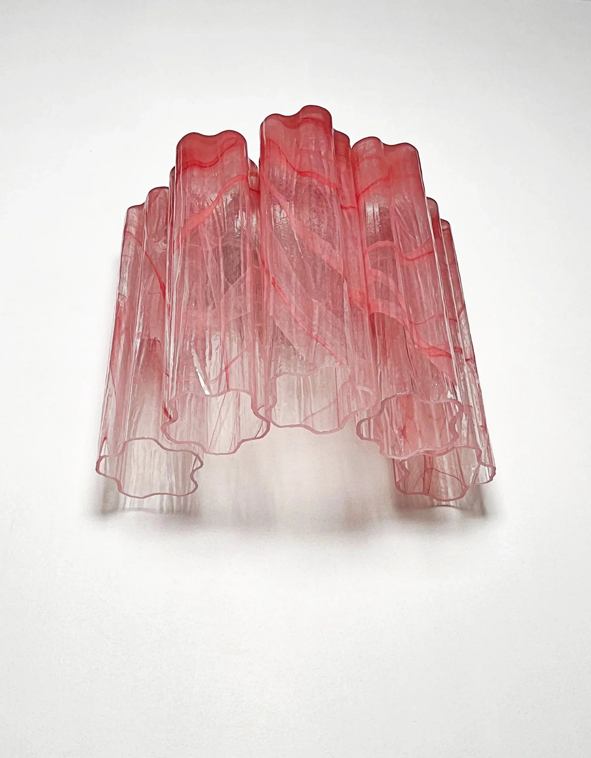 Murano Pink Glass Tube Wall Lamp - view 4