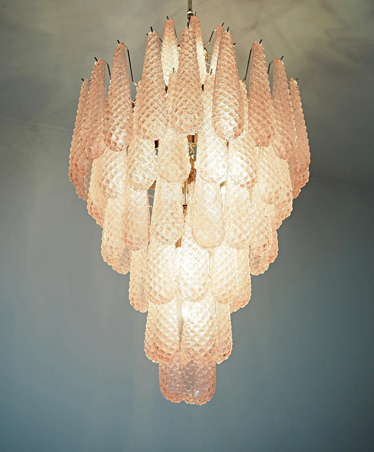 Murano Pink Petals Glass Chandelier - view 7