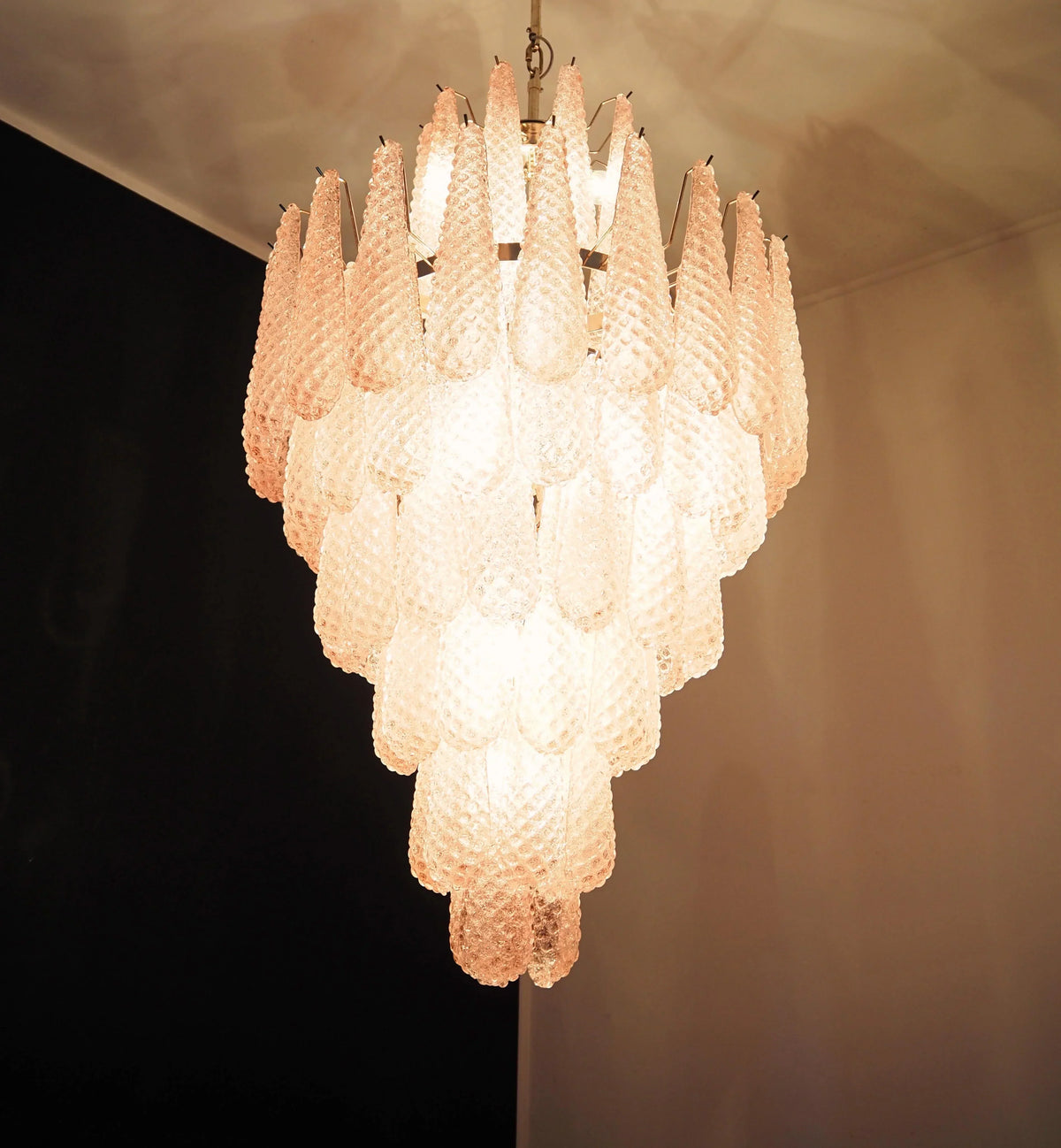 Murano Pink Petals Glass Chandelier - view 8