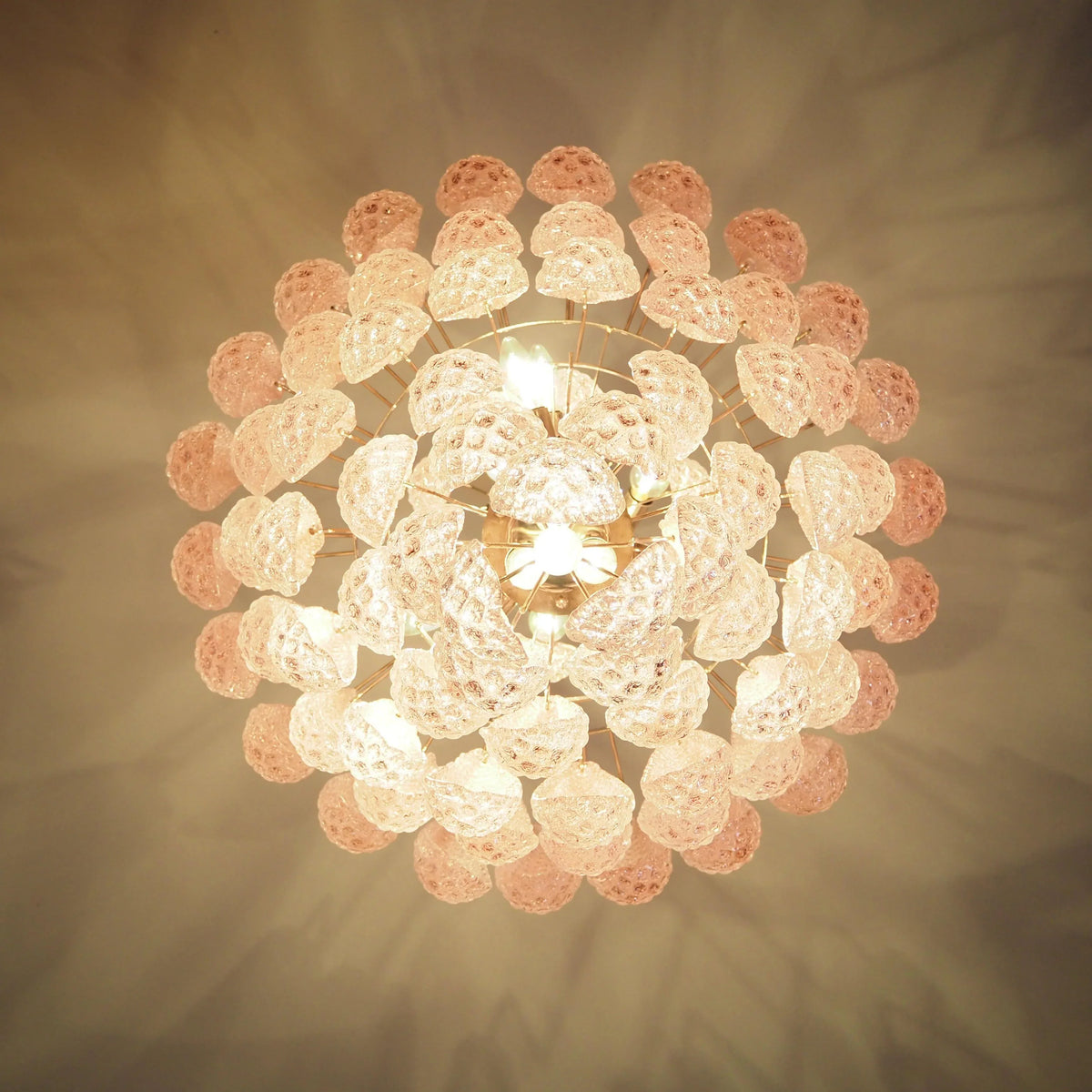Murano Pink Petals Glass Chandelier - view 13