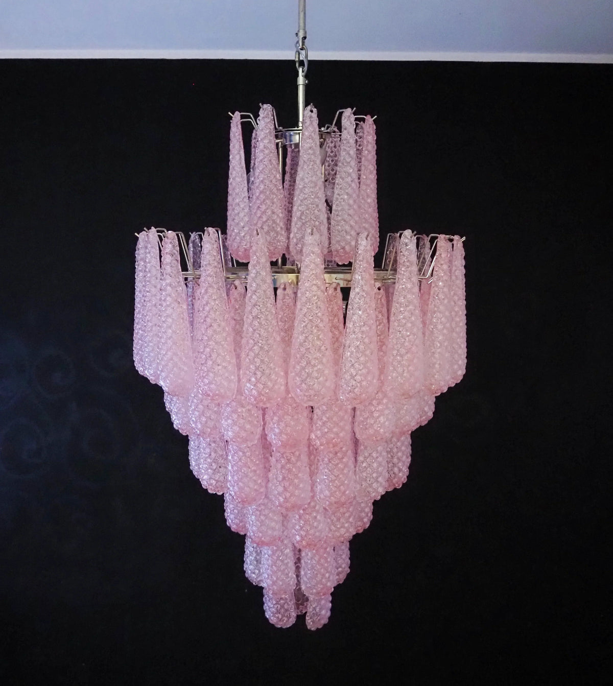 Murano Pink Petals Glass Chandelier - view 10