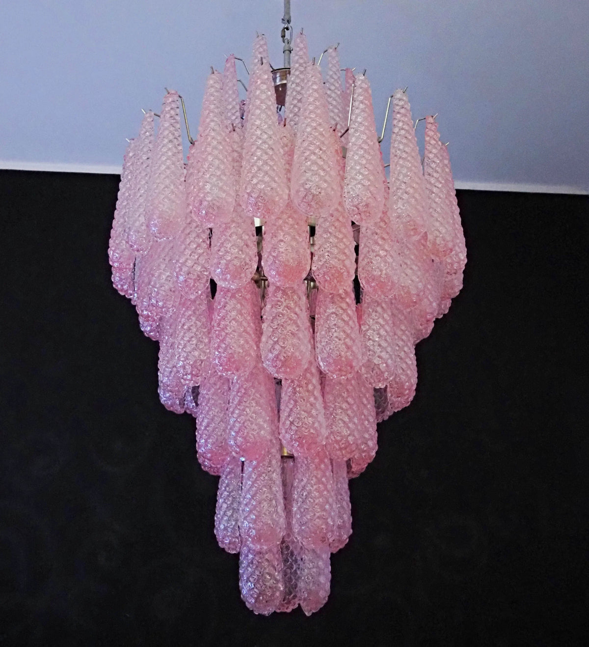 Murano Pink Petals Glass Chandelier - view 9