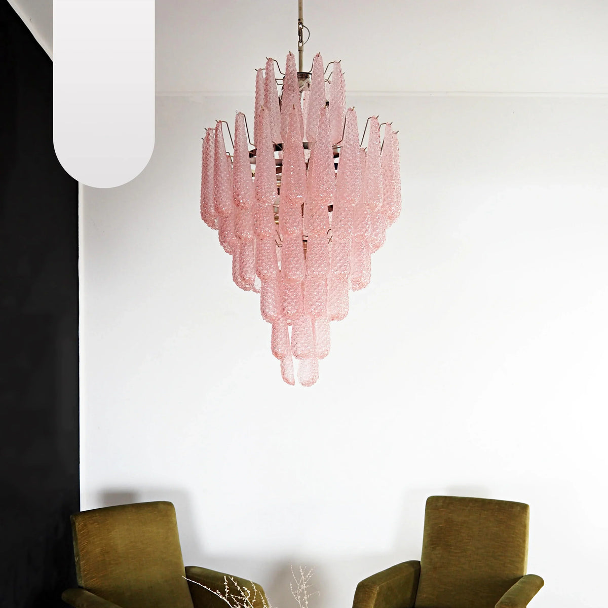 Murano Pink Petals Glass Chandelier - view 15