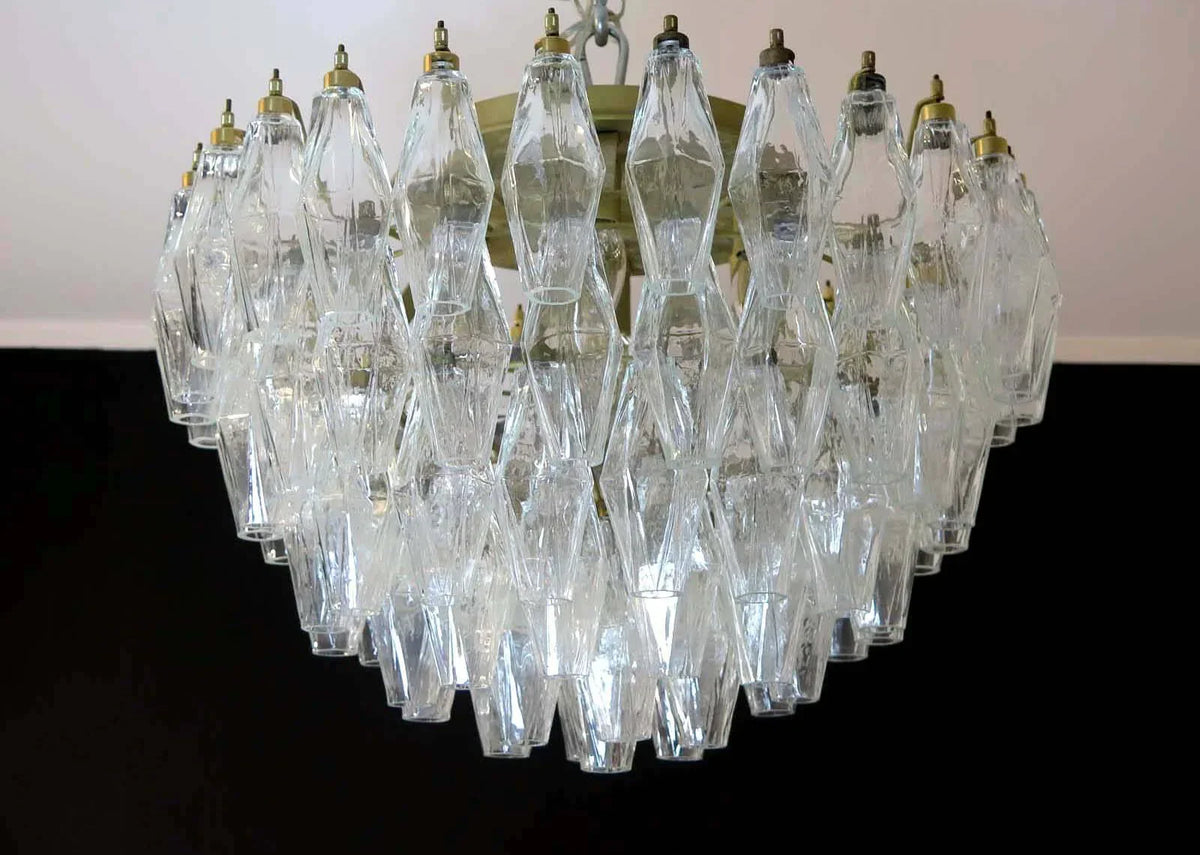 Murano Poliedri Transparent Ceiling Light