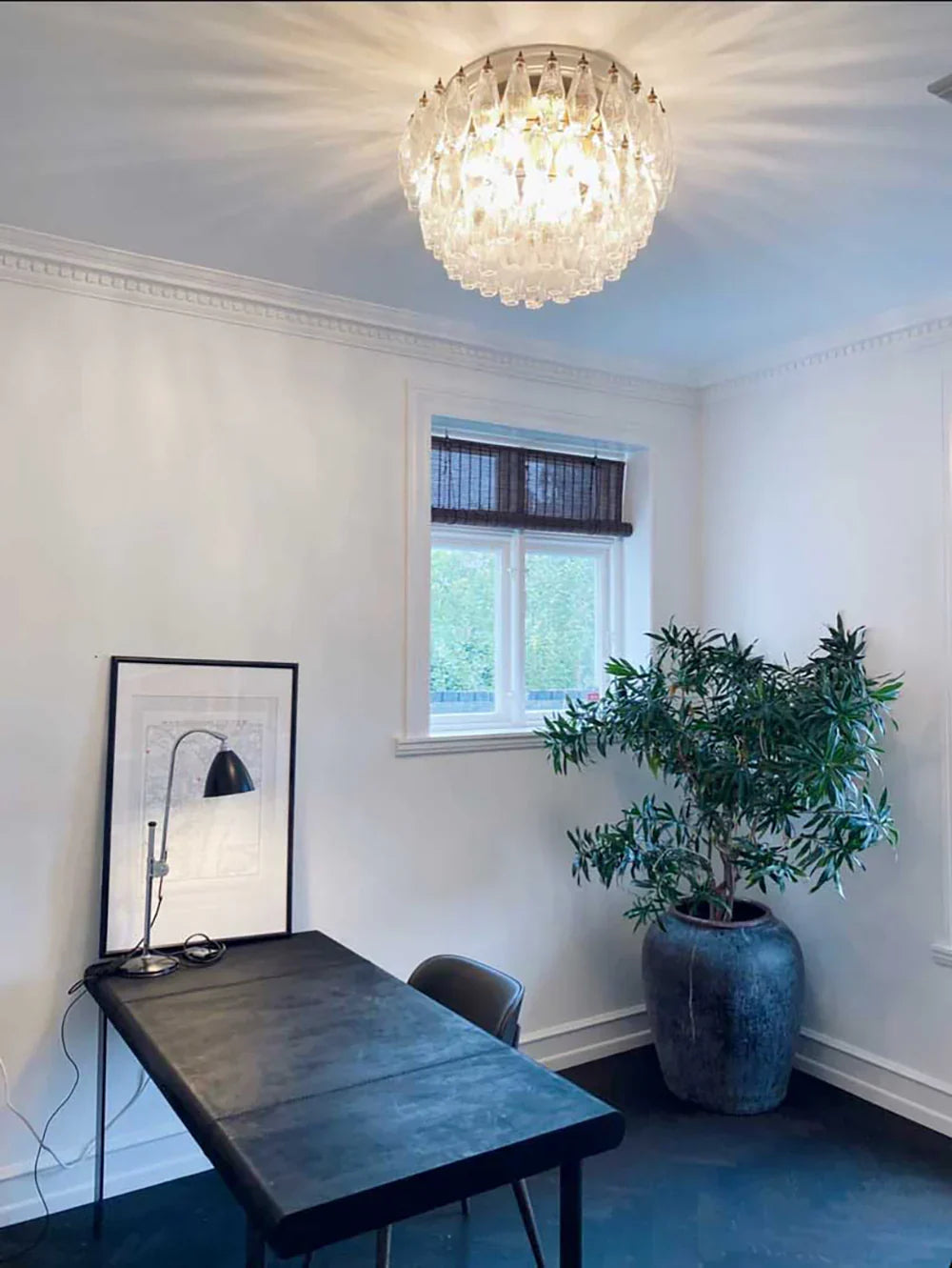 Murano Poliedri Transparent Ceiling Light