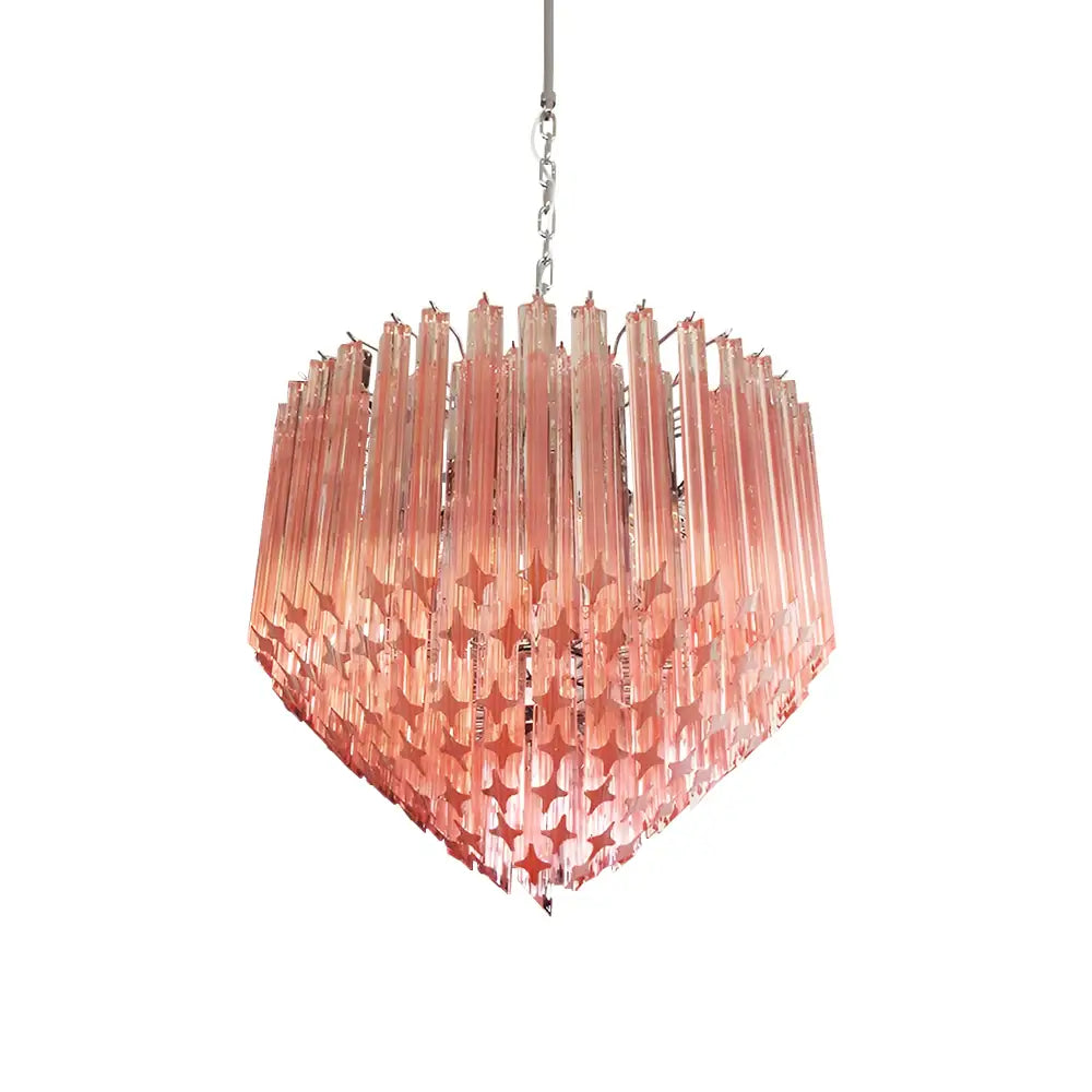 Murano Quadriedri Prisms Pink Chandelier - view 25