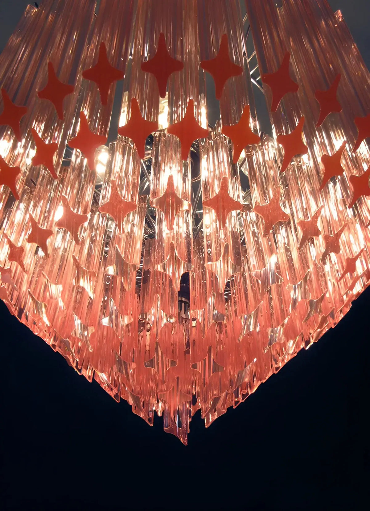 Murano Quadriedri Prisms Pink Chandelier - view 18