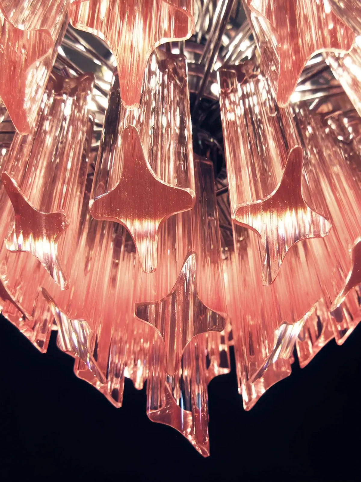 Murano Quadriedri Prisms Pink Chandelier - view 15