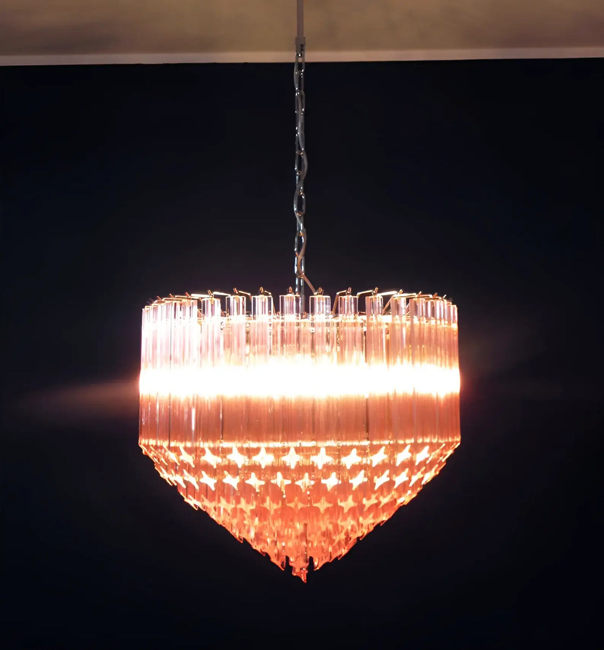 Murano Quadriedri Prisms Pink Chandelier - view 10