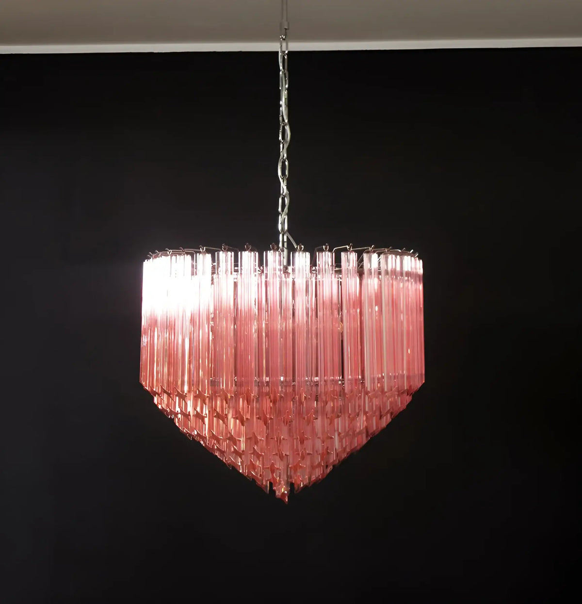 Murano Quadriedri Prisms Pink Chandelier - view 11
