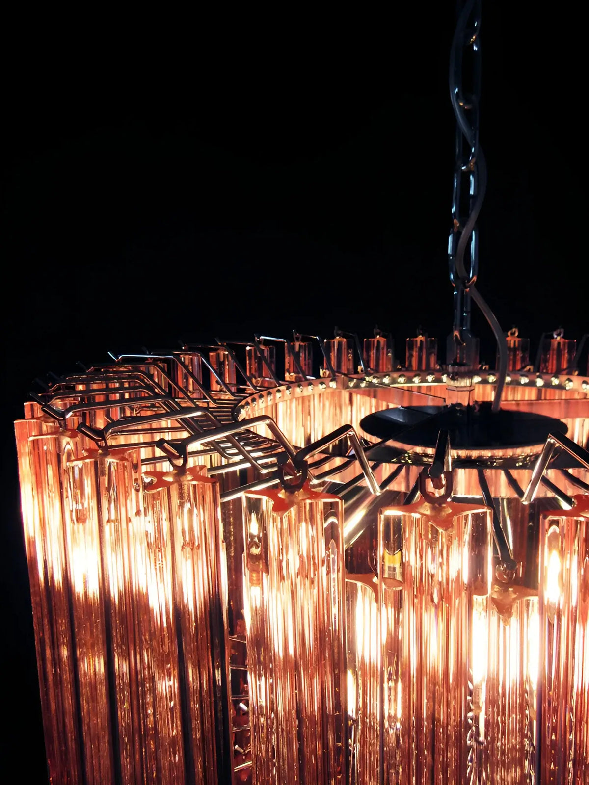 Murano Quadriedri Prisms Pink Chandelier - view 16