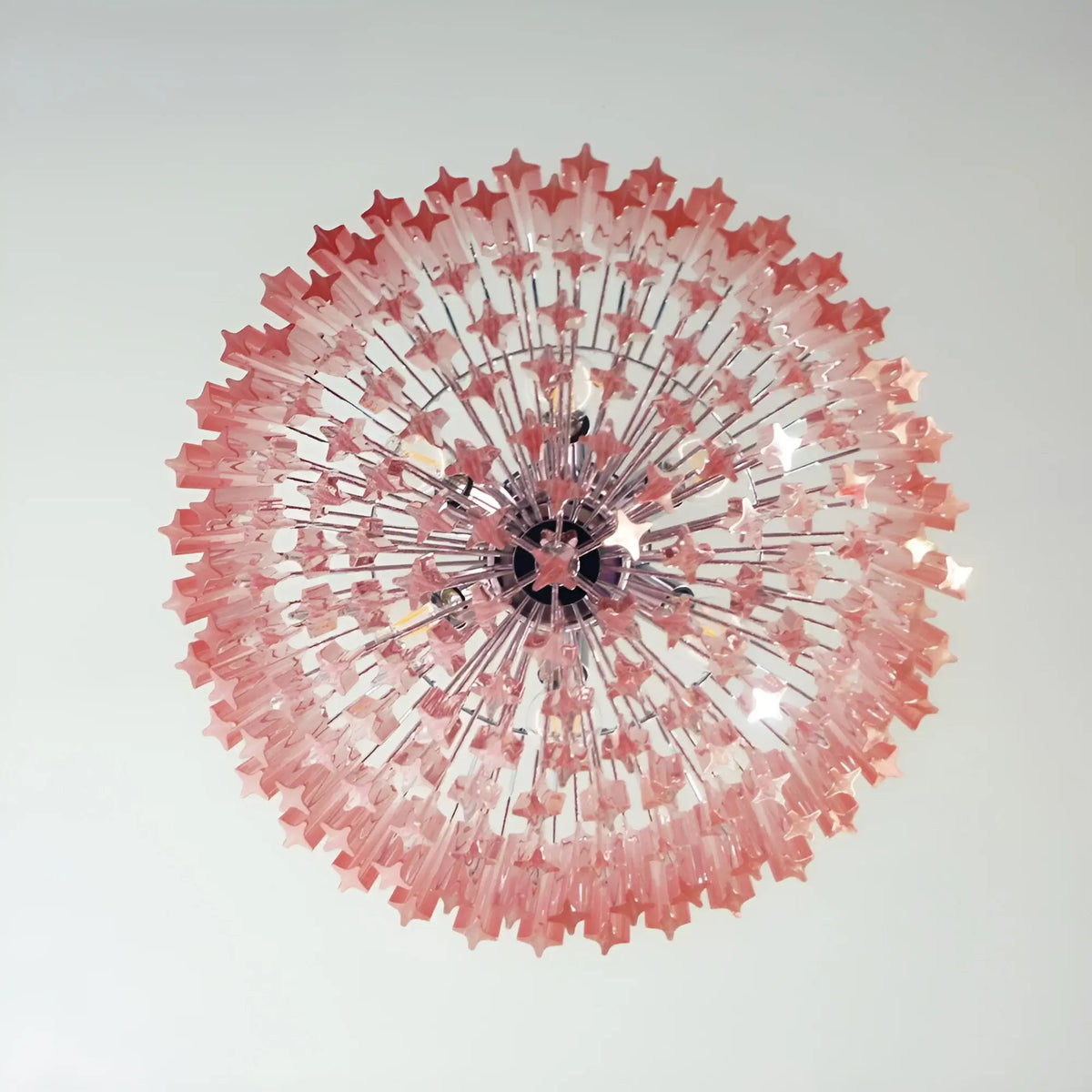 Murano Quadriedri Prisms Pink Chandelier - view 14