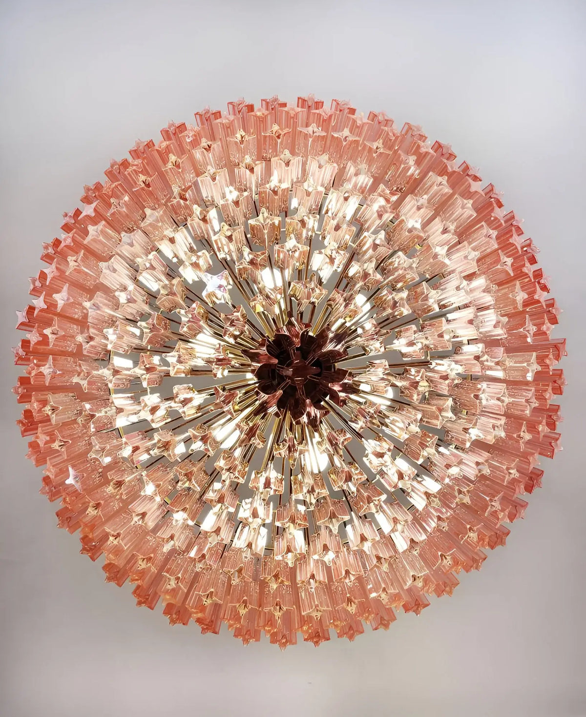 Murano Quadriedri Prisms Pink Chandelier - view 13