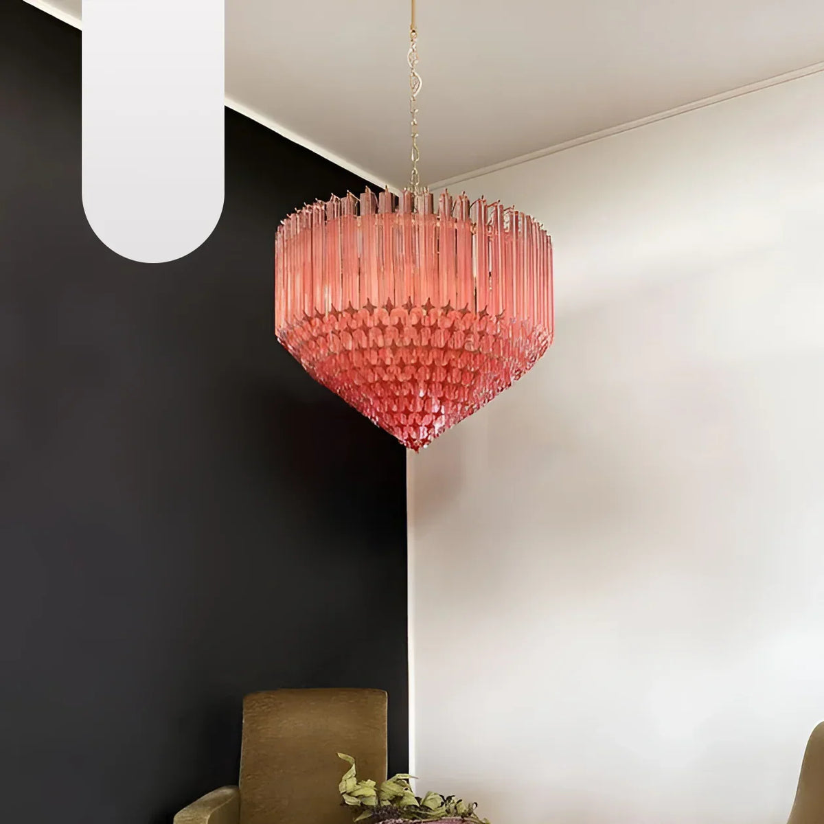 Murano Quadriedri Prisms Pink Chandelier - view 20