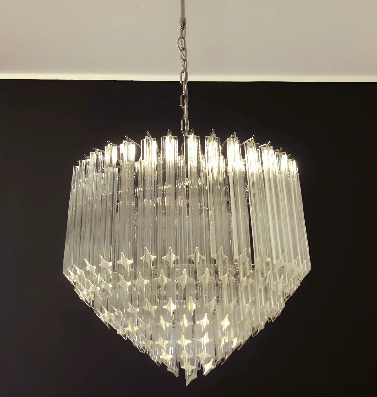 Murano Quadriedri Prisms Transparent Chandelier - view 8