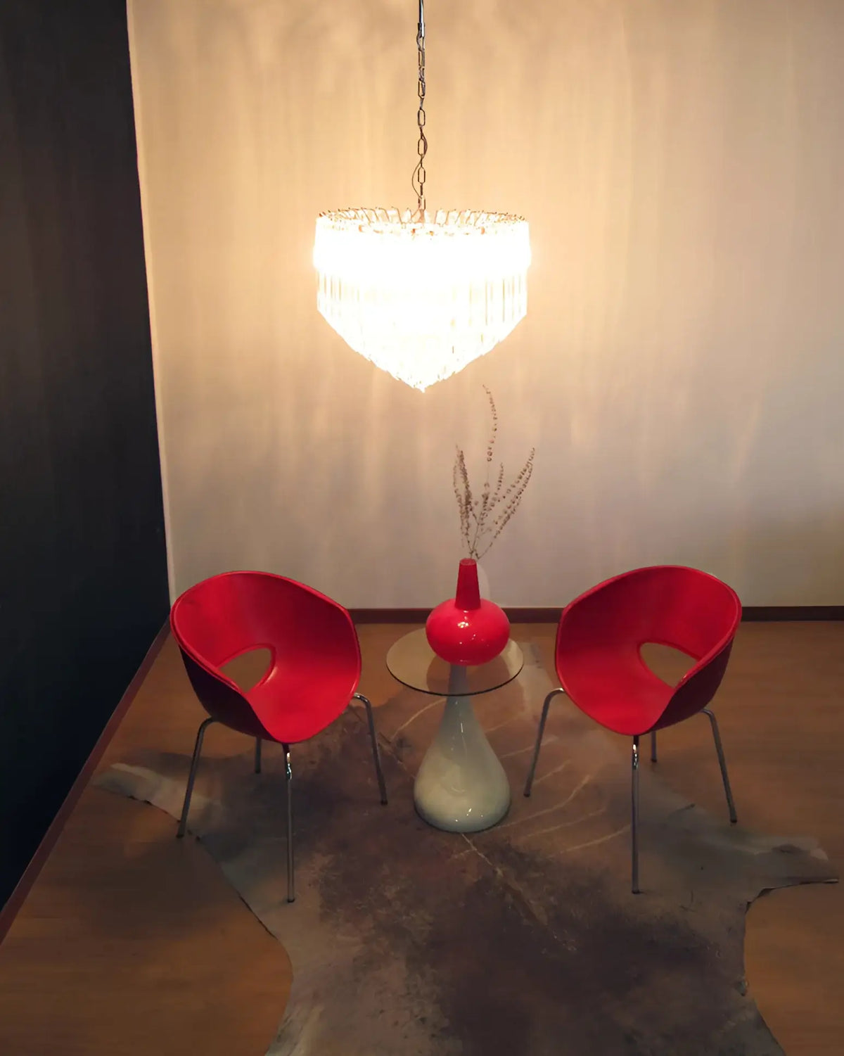 Murano Quadriedri Prisms Transparent Chandelier - view 6