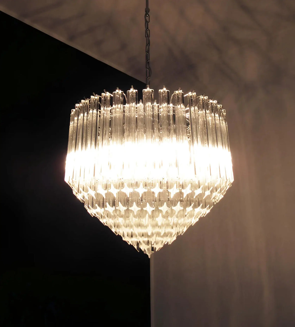 Murano Quadriedri Prisms Transparent Chandelier - view 7