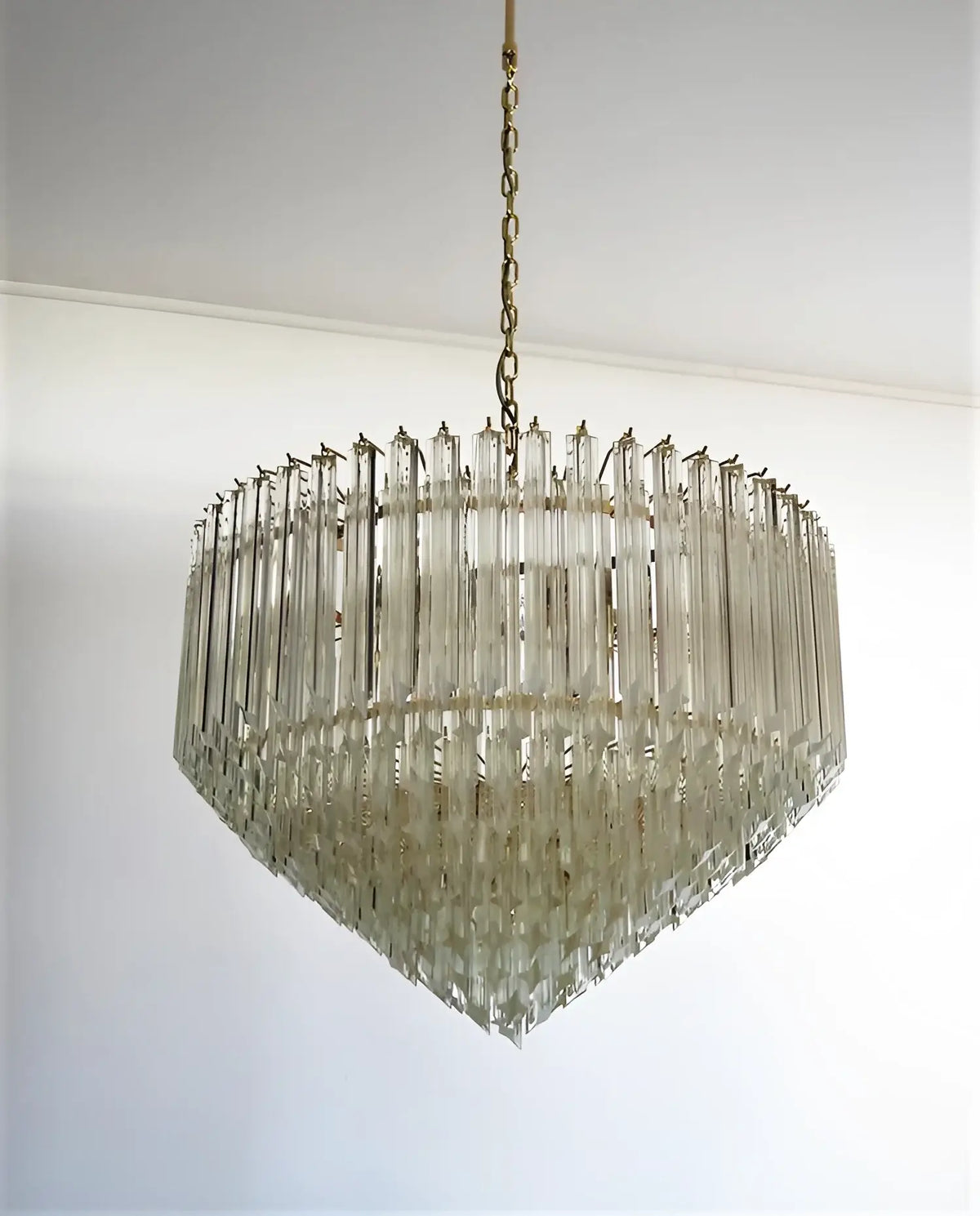Murano Quadriedri Prisms Transparent Chandelier - view 10
