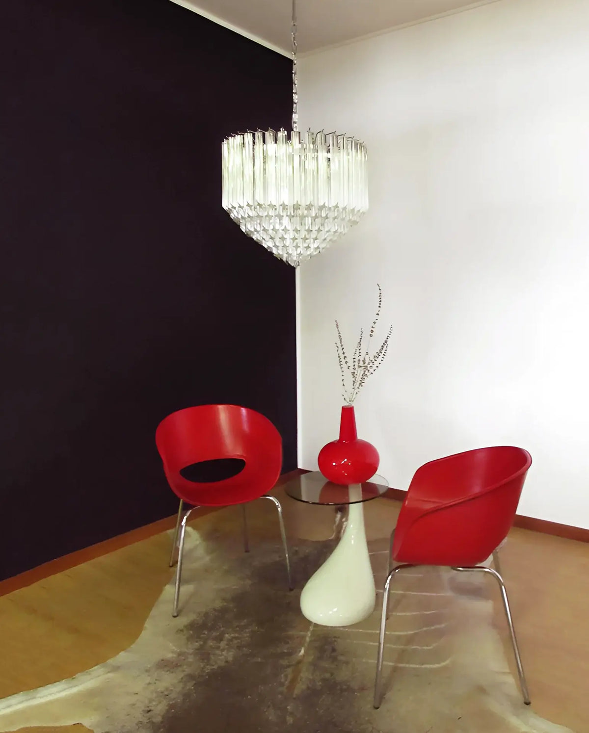 Murano Quadriedri Prisms Transparent Chandelier - view 4