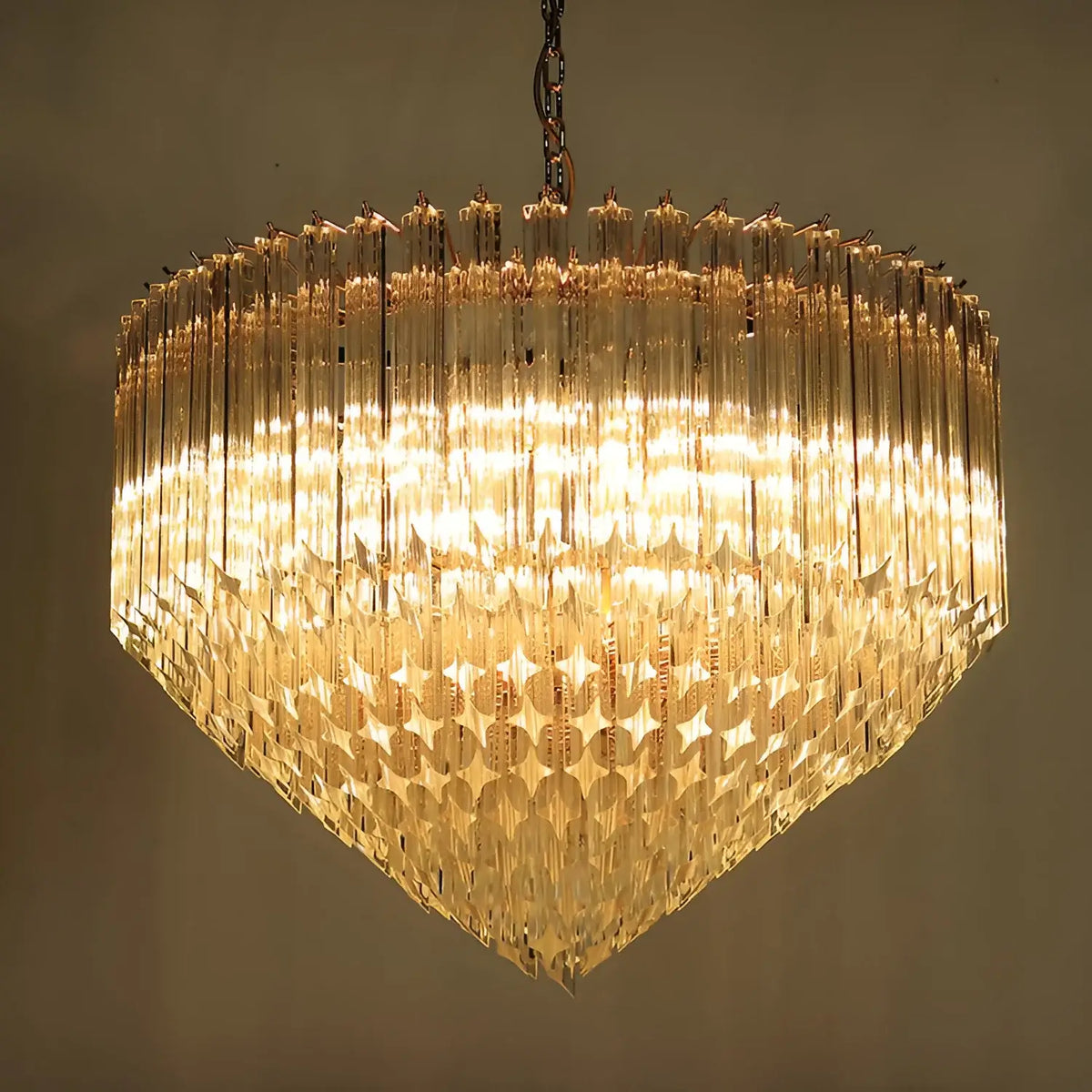 Murano Quadriedri Prisms Transparent Chandelier - view 12