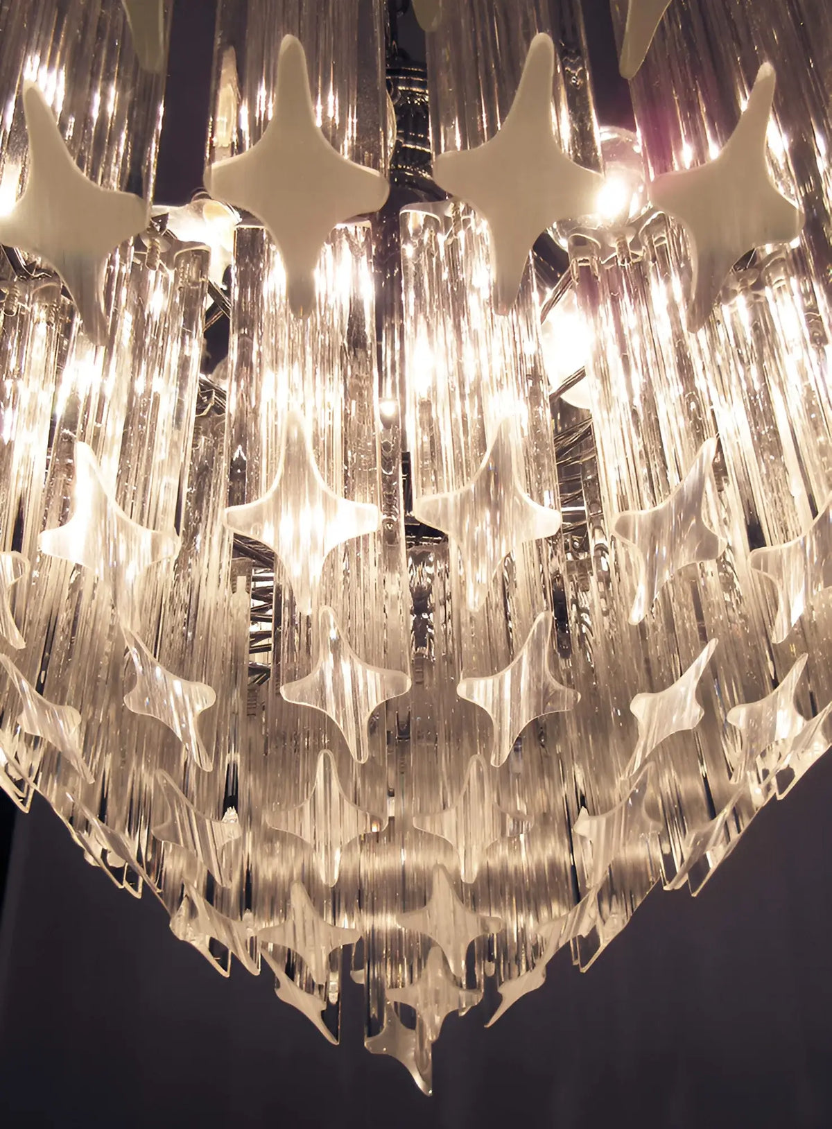 Murano Quadriedri Prisms Transparent Chandelier - view 17