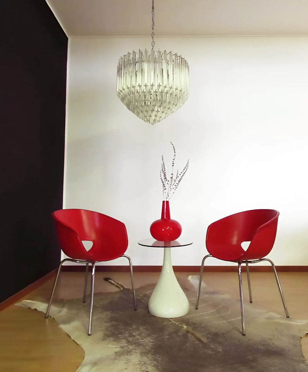 Murano Quadriedri Prisms Transparent Chandelier - view 5