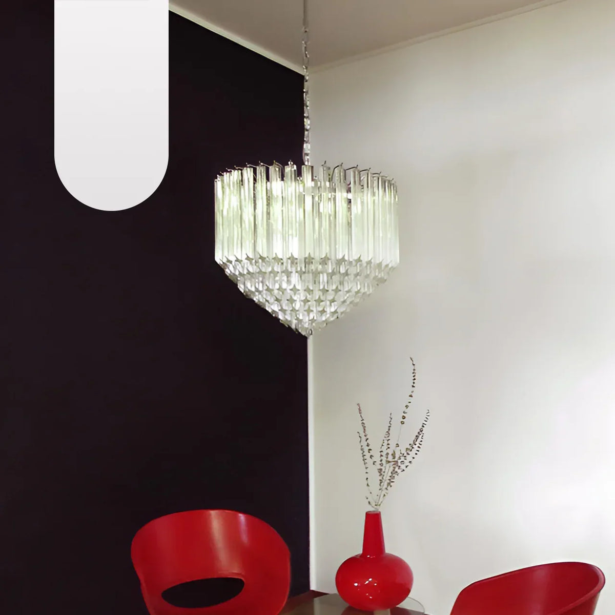 Murano Quadriedri Prisms Transparent Chandelier - view 20